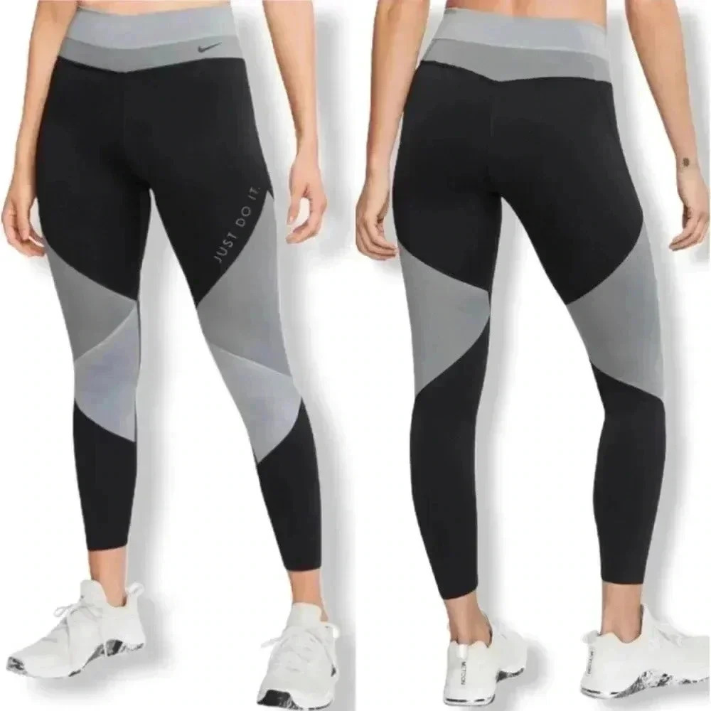 Nike The One Women’s Mid-Rise Tight Fit, Color Block Tights